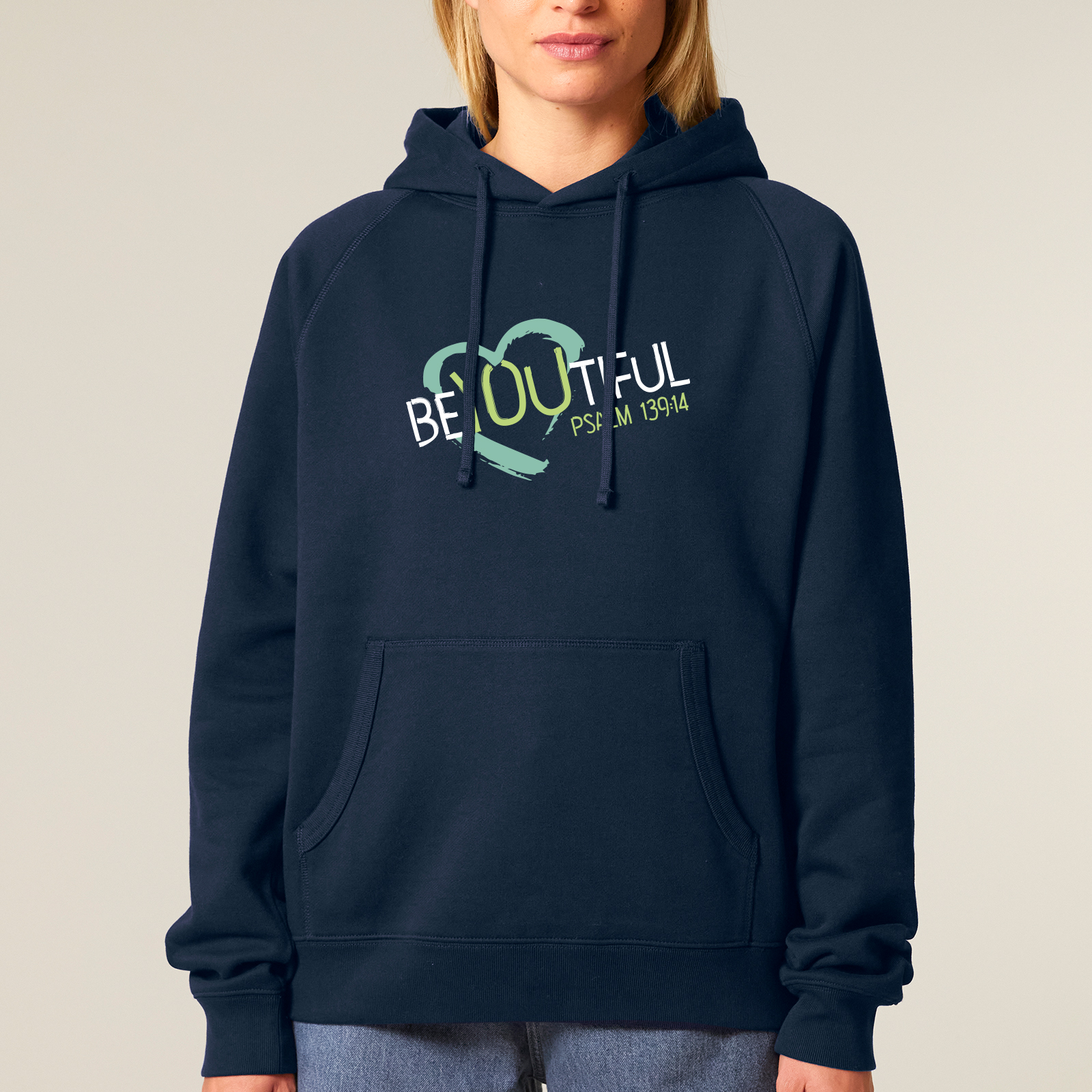Hoodie beyoutiful (dunkelblau)-XS