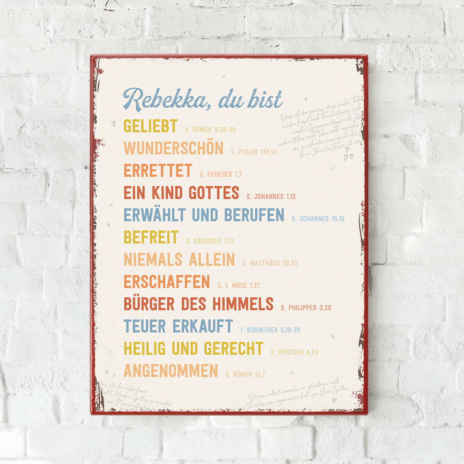 Persönliches Metallschild - Identität