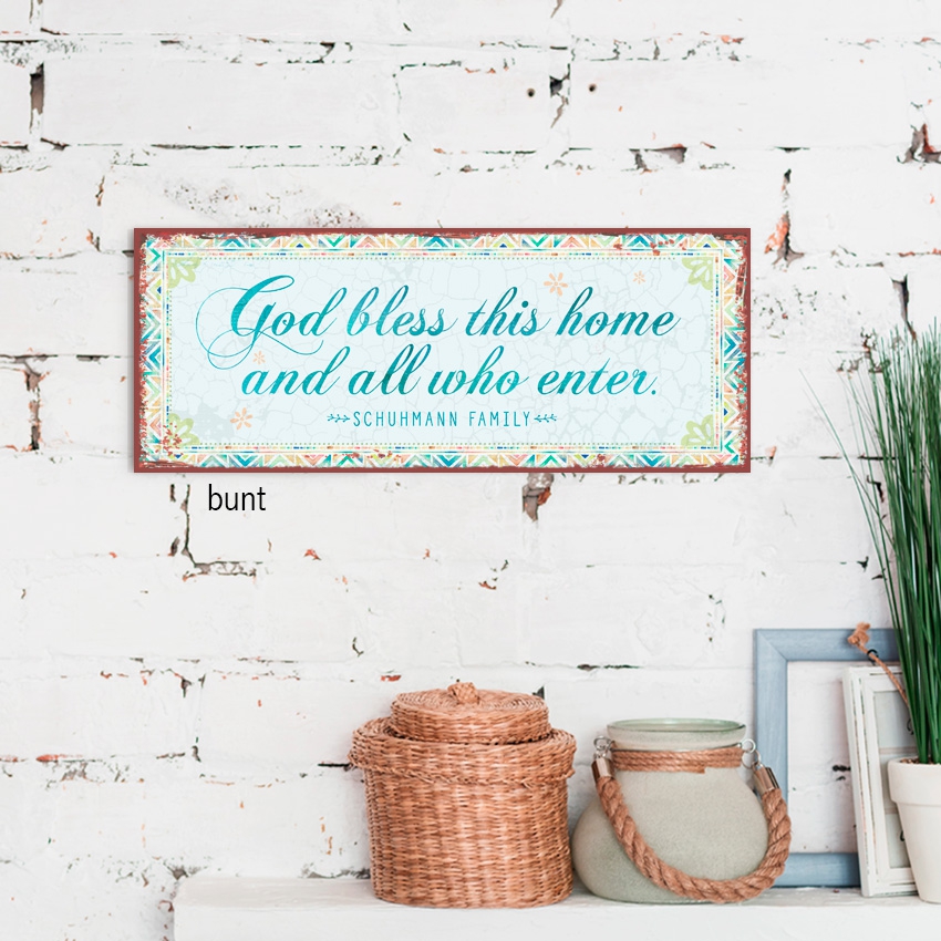 Persönliches Metallschild lang - God bless Persönliches Metallschild lang - God bless