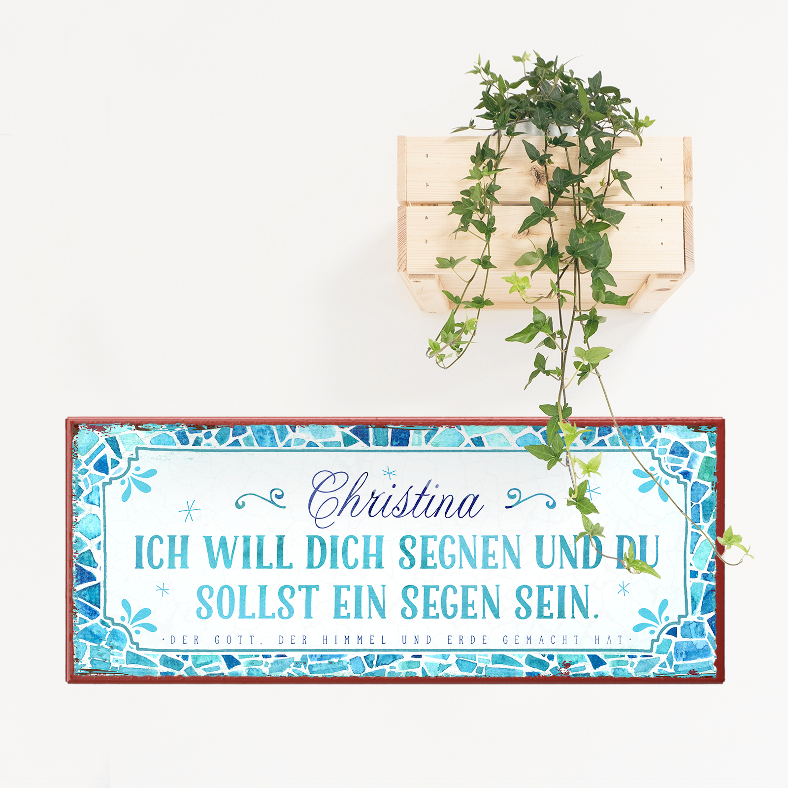 Persönliches Metallschild lang - Du sollst ein Segen sein