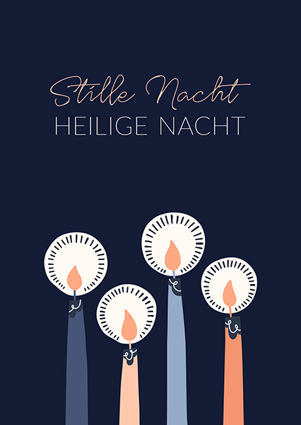 Postkarte - Stille Nacht, Heilige Nacht (Kerzen) Postkarte - Stille Nacht, Heilige Nacht (Kerzen)