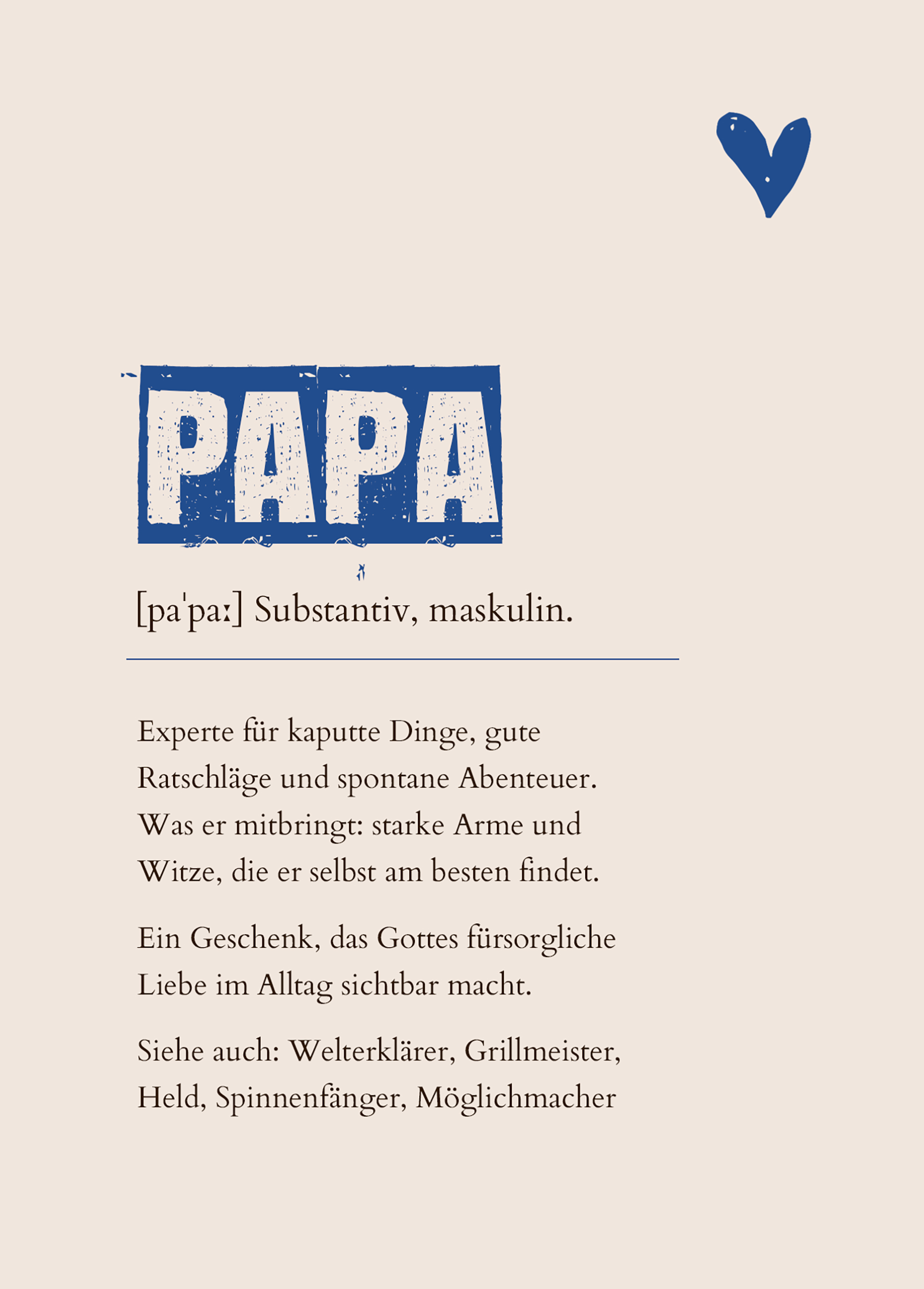 Postkarte - Papa - Definition