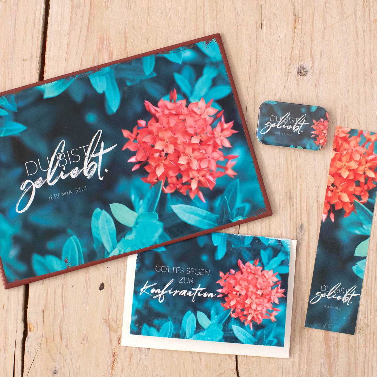 Geschenkset Konfirmation – Du bist geliebt (Blume) Geschenkset Konfirmation – Du bist geliebt (Blume)