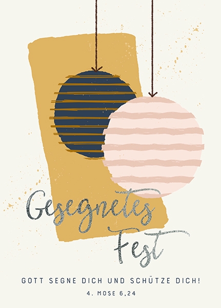 XL-Postkarte Big Blessing Silber - Gesegnetes Fest - Gott segne dich XL-Postkarte Big Blessing Silber - Gesegnetes Fest - Gott segne dich