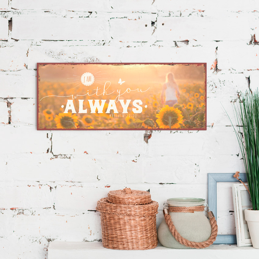 Metallschild lang - With you Metallschild lang - With you