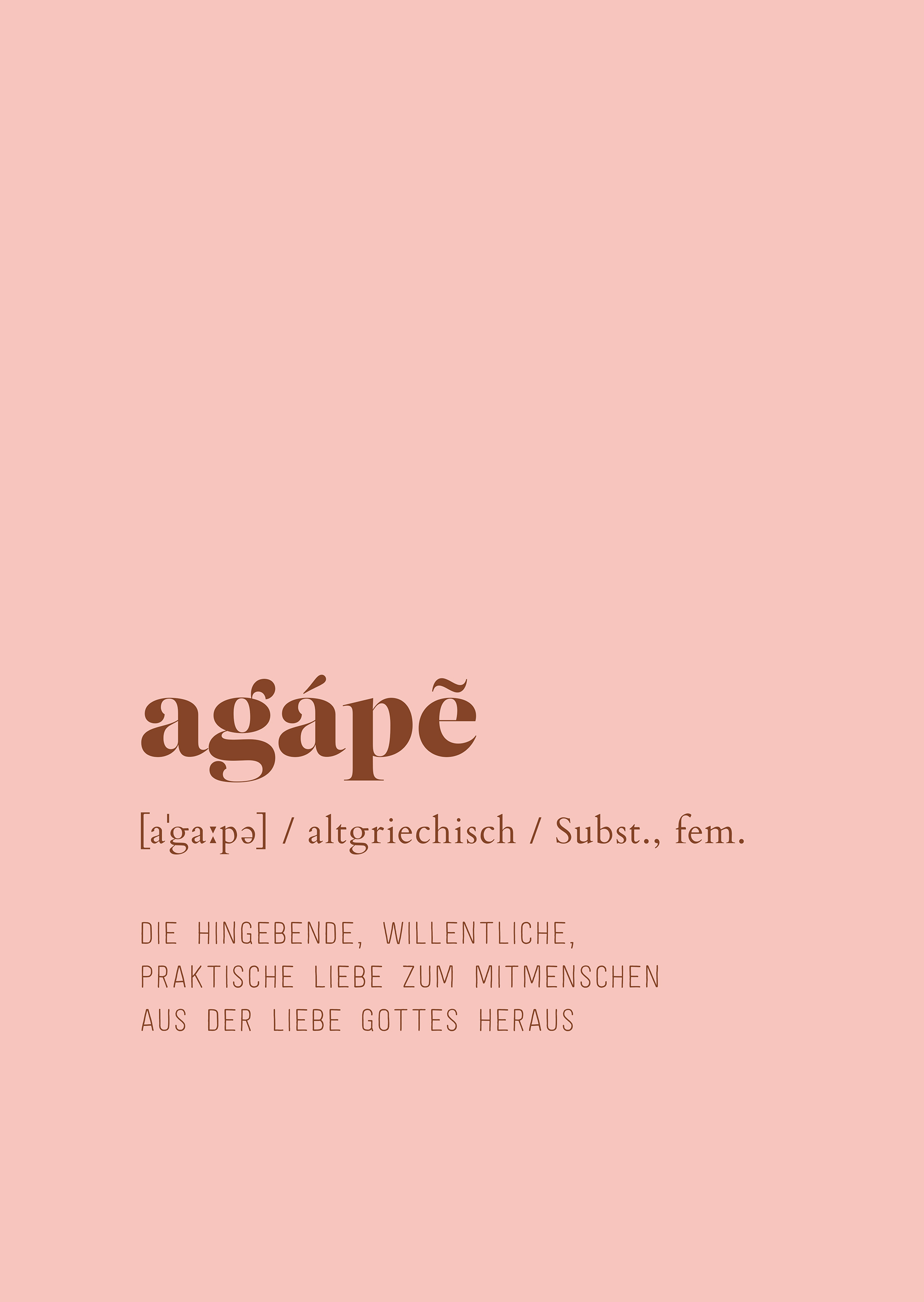 Poster - Agape - Die Liebe Gottes