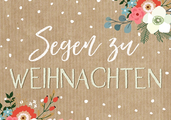 Mini - Segen zu Weihnachten (Blüten) Mini - Segen zu Weihnachten (Blüten)
