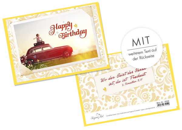 Faltkarte - Happy Birthday - Geist des Herrn Faltkarte - Happy Birthday - Geist des Herrn