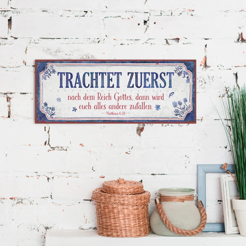 Metallschild lang - Reich Gottes Metallschild lang - Reich Gottes