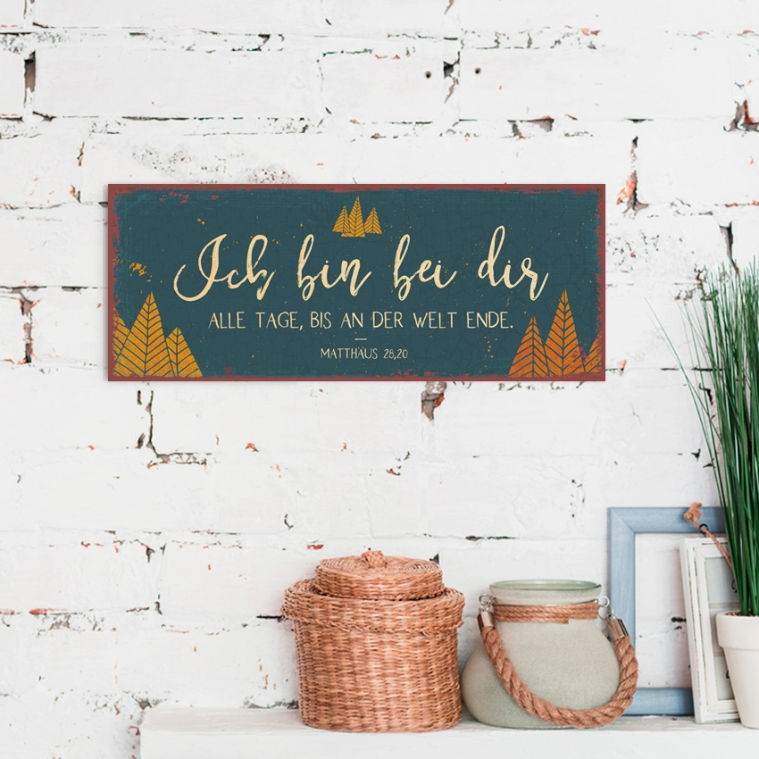 Metallschild lang - Bis an der Welt Ende Metallschild lang - Bis an der Welt Ende