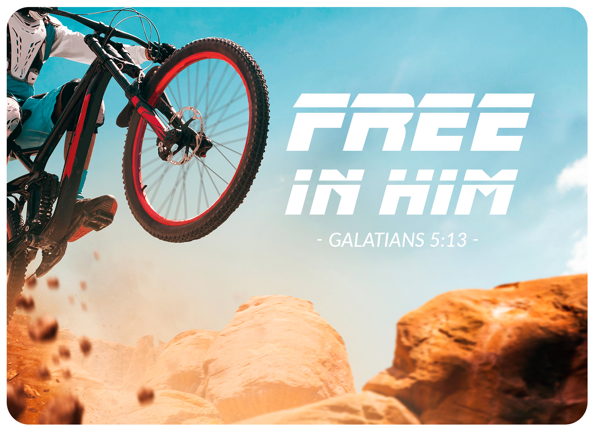 XL-Postkarte Big Blessing - Free in him