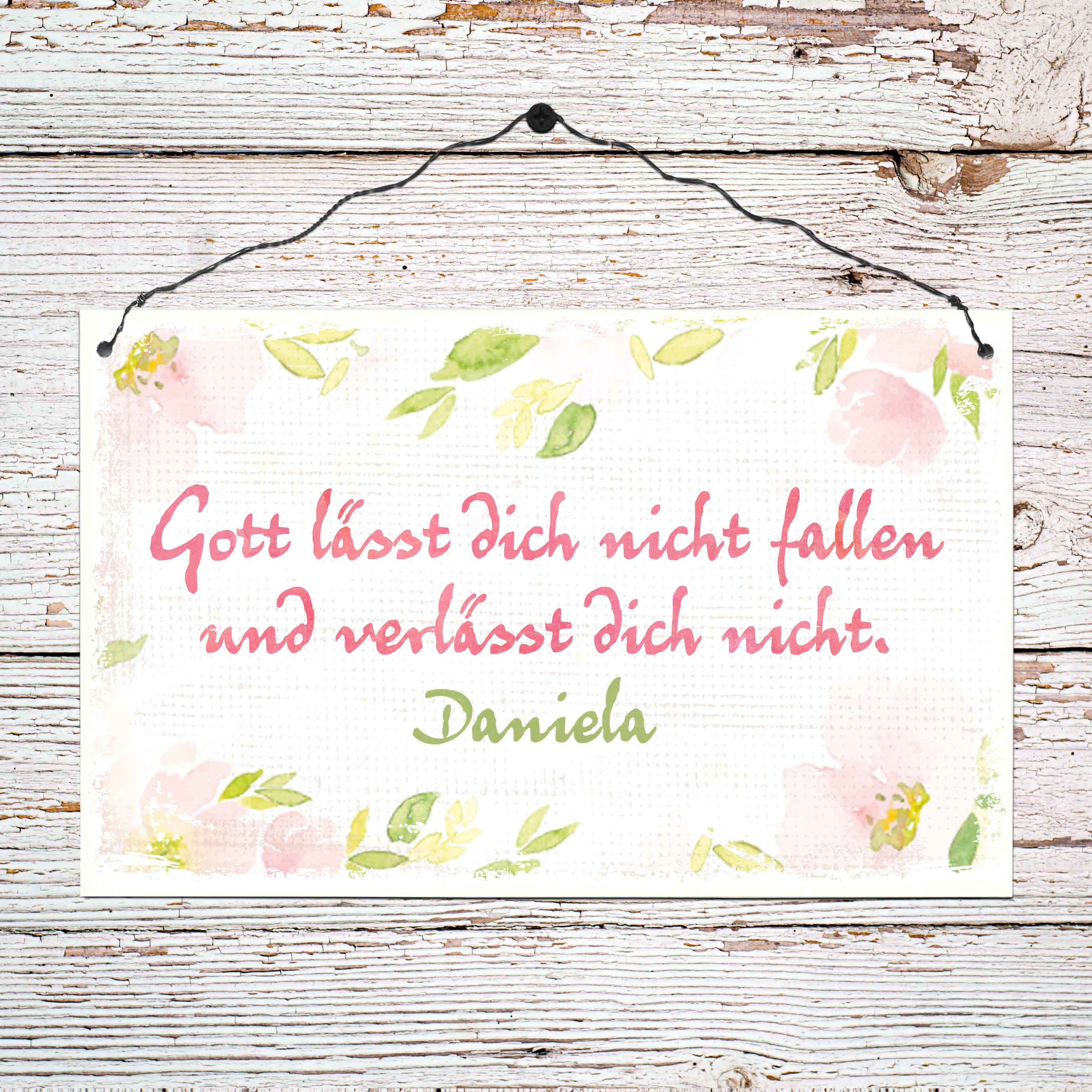 Persönliches Holzschild groß - Nicht fallen Persönliches Holzschild groß - Nicht fallen