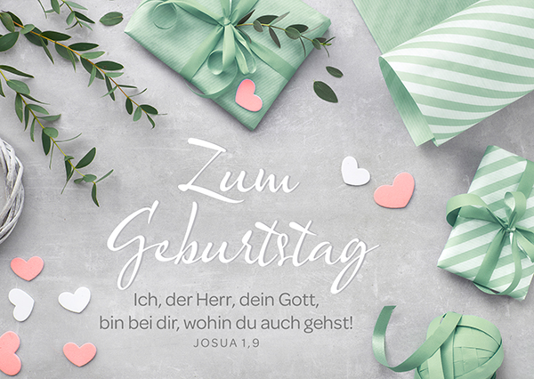 Postkarte - Zum Geburtstag - Ich bin bei dir