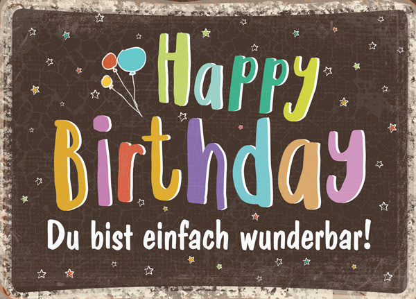 XL-Postkarte Big Blessing - Happy Birthday - wunderbar XL-Postkarte Big Blessing - Happy Birthday - wunderbar