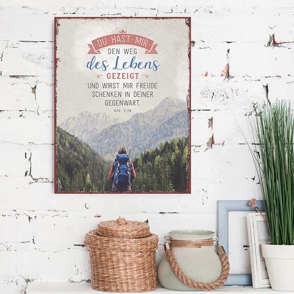 Metallschild groß - Weg des Lebens Metallschild groß - Weg des Lebens