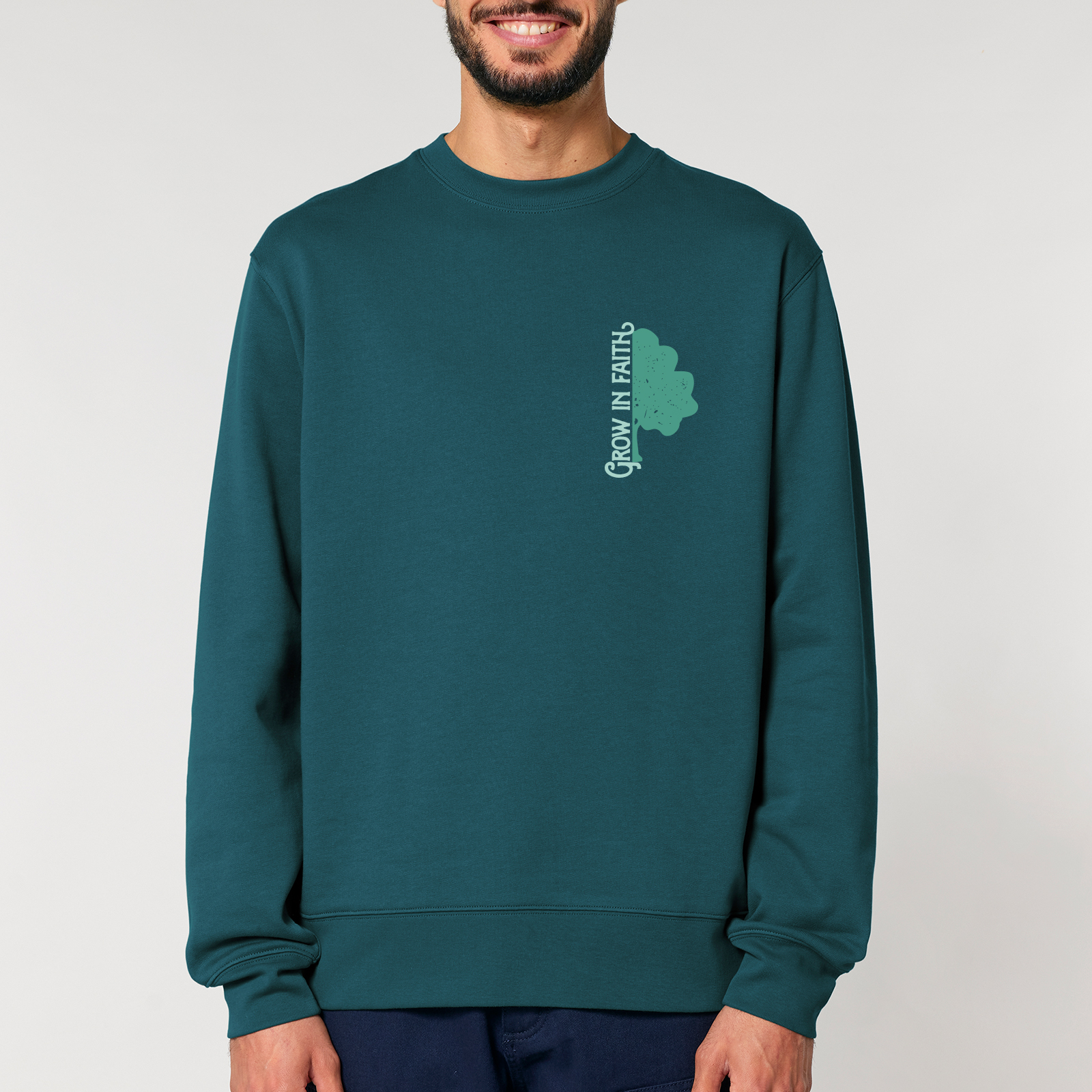 Sweater grow (petrol)-S Sweater grow (petrol)-S
