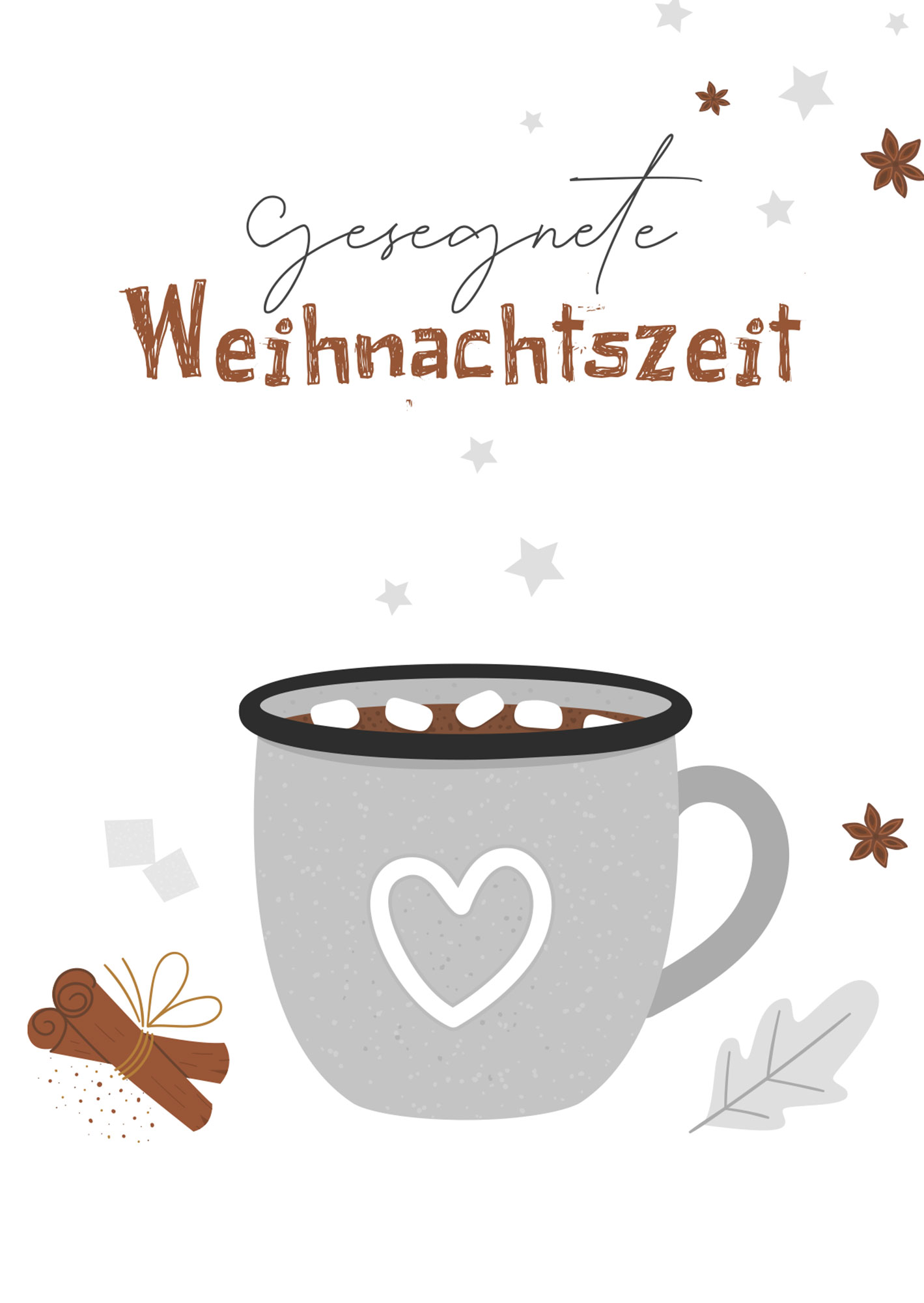 Postkarte – Gesegnete Weihnachtszeit (Tasse) – Weihnachten Postkarte - Gesegnete Weihnachtszeit (Tasse) – Weihnachten
