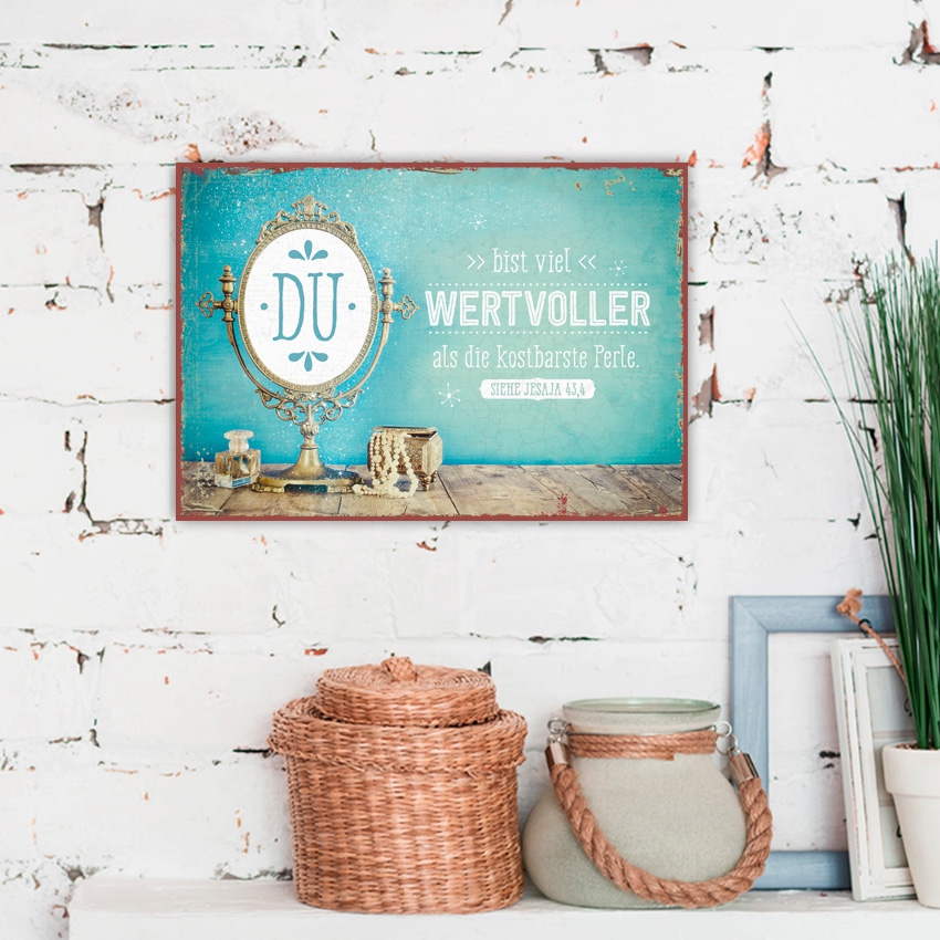 Metallschild klein - Die kostbarste Perle Metallschild klein - Die kostbarste Perle