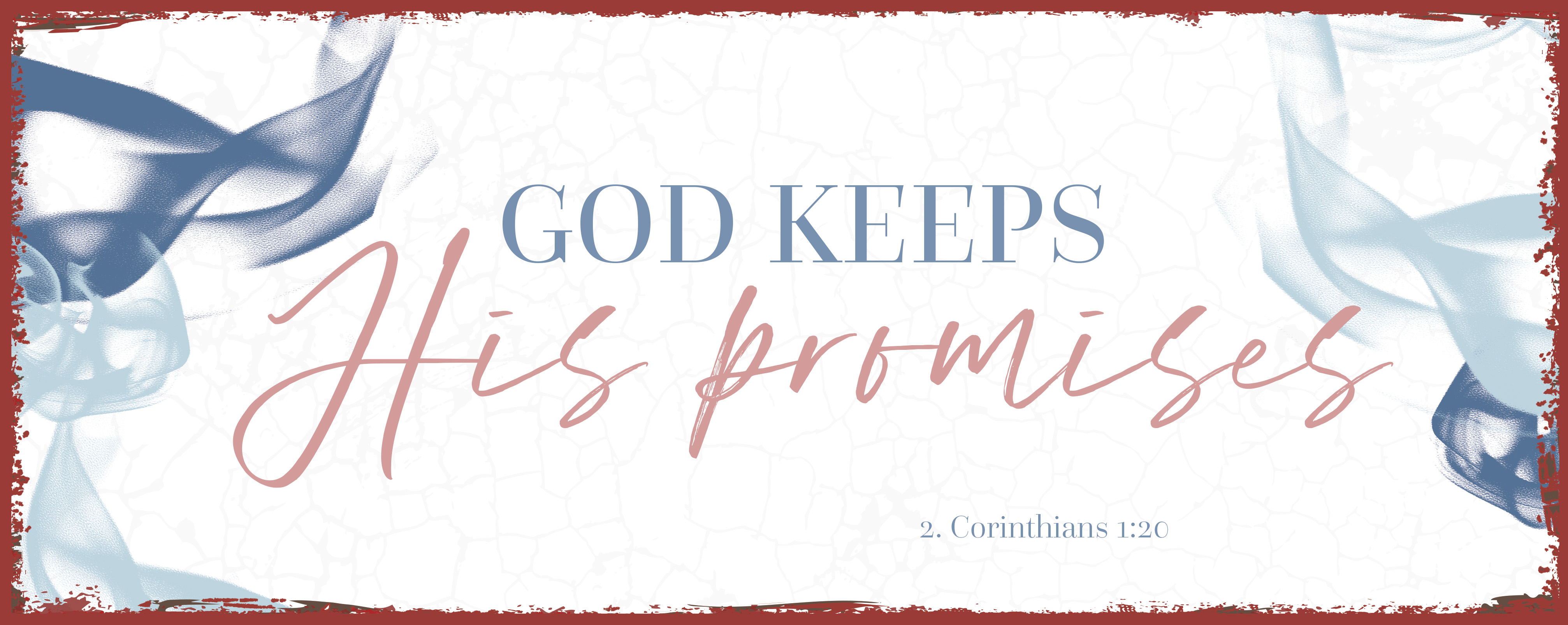 Metallschild lang – God keeps his promises Metallschild lang - God keeps his promises