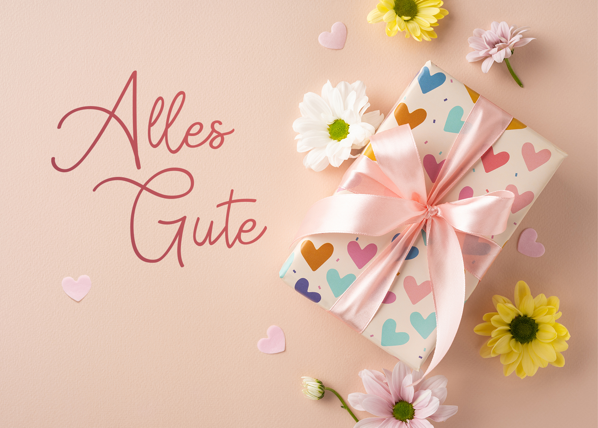 Postkarte - Alles Gute (Geschenk)