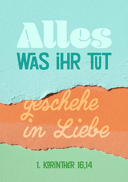 Poster - Liebe - Jahreslosung 2024 (bunt)