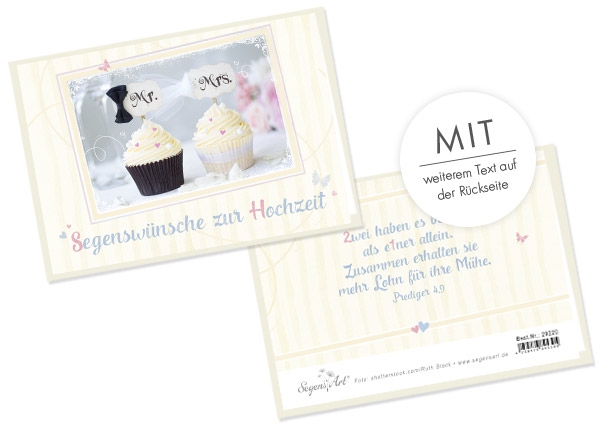 Faltkarte - Segenswünsche zur Hochzeit (Strauß)