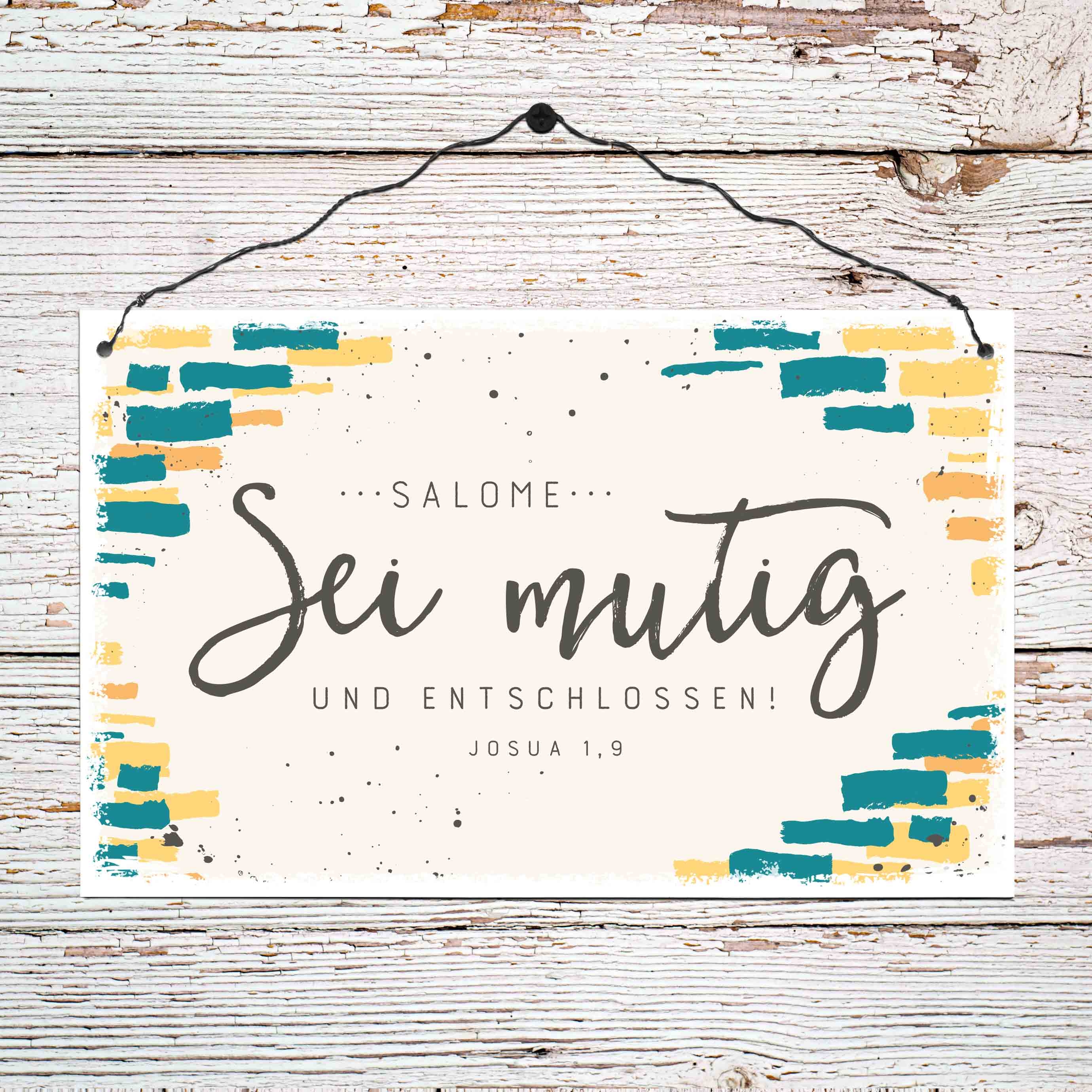 Persönliches Holzschild groß - Sei entschlossen Persönliches Holzschild groß - Sei entschlossen