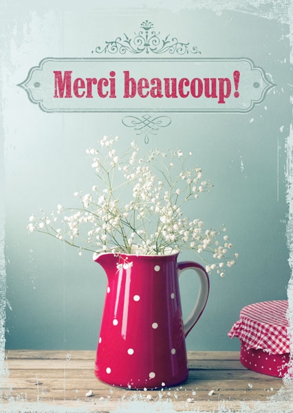 Postkarte - Merci beaucoup Postkarte - Merci beaucoup
