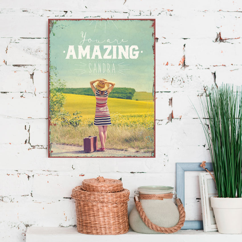 Persönliches Metallschild groß - You are amazing Persönliches Metallschild groß - You are amazing