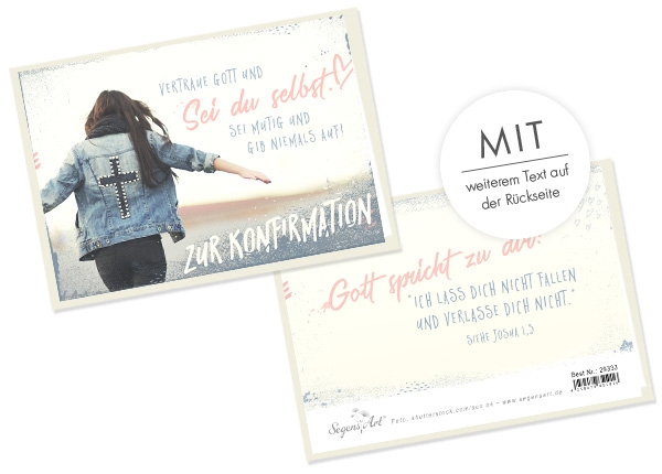 Faltkarte - Zur Konfirmation - Sei du selbst Faltkarte - Zur Konfirmation - Sei du selbst