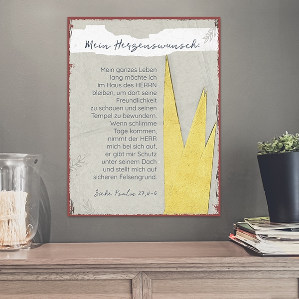 Metallschild groß - Mein Herzenswunsch Metallschild groß - Mein Herzenswunsch