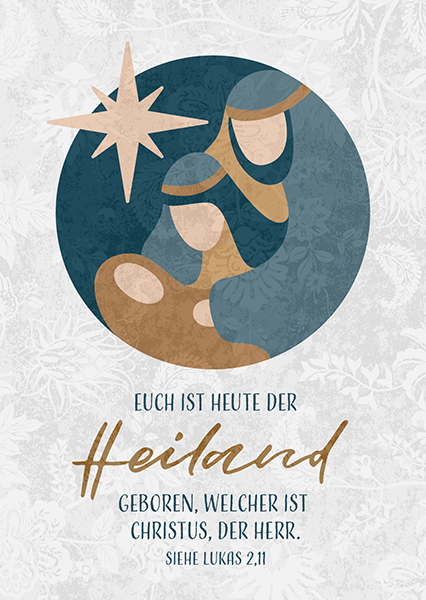 Postkarte - Der Heiland geboren Postkarte - Der Heiland geboren