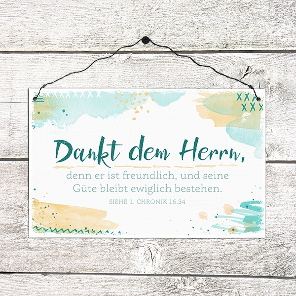 Holzschild groß - Dankt dem Herrn Holzschild groß - Dankt dem Herrn