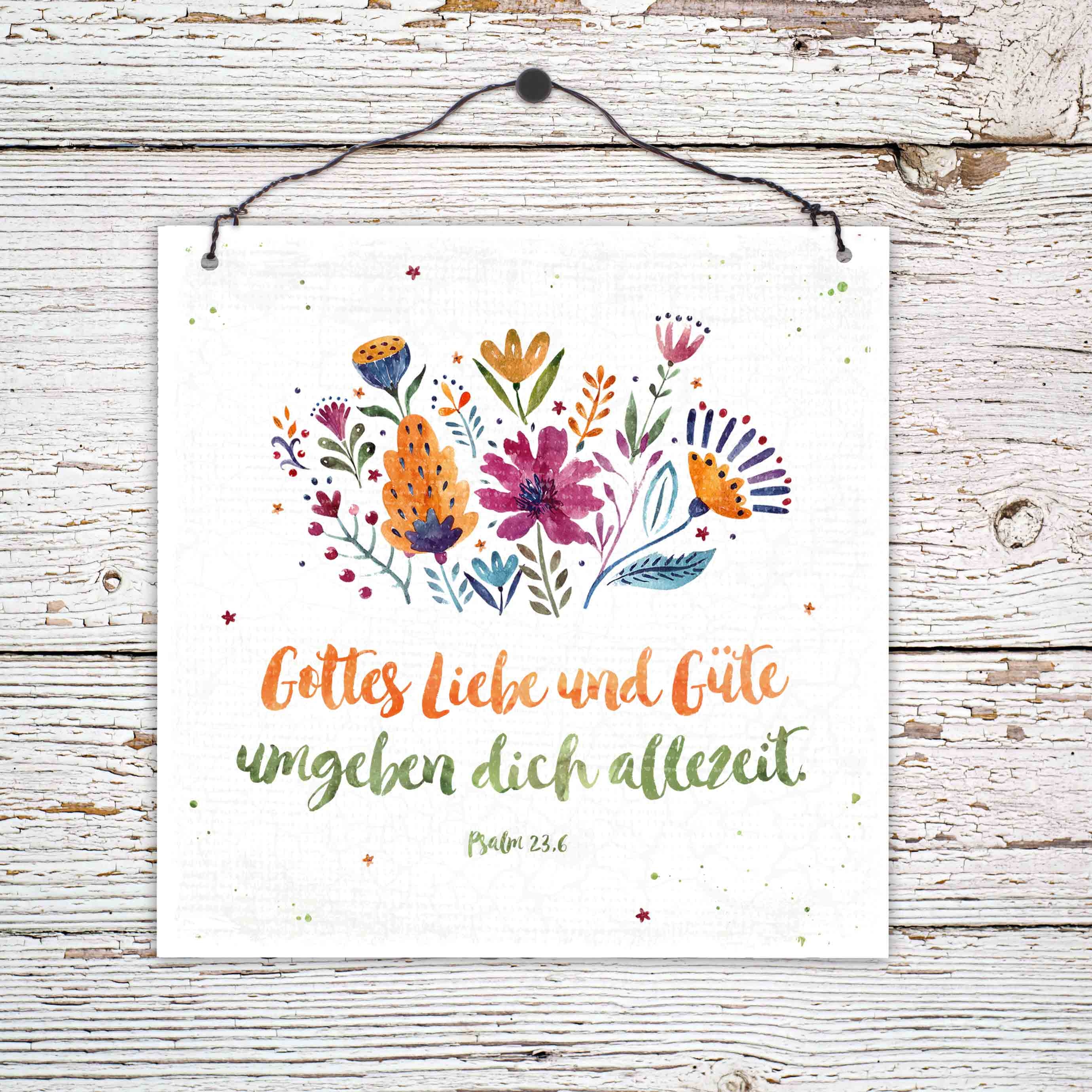 Holzschild klein - Gottes Liebe und Güte Holzschild klein - Gottes Liebe und Güte