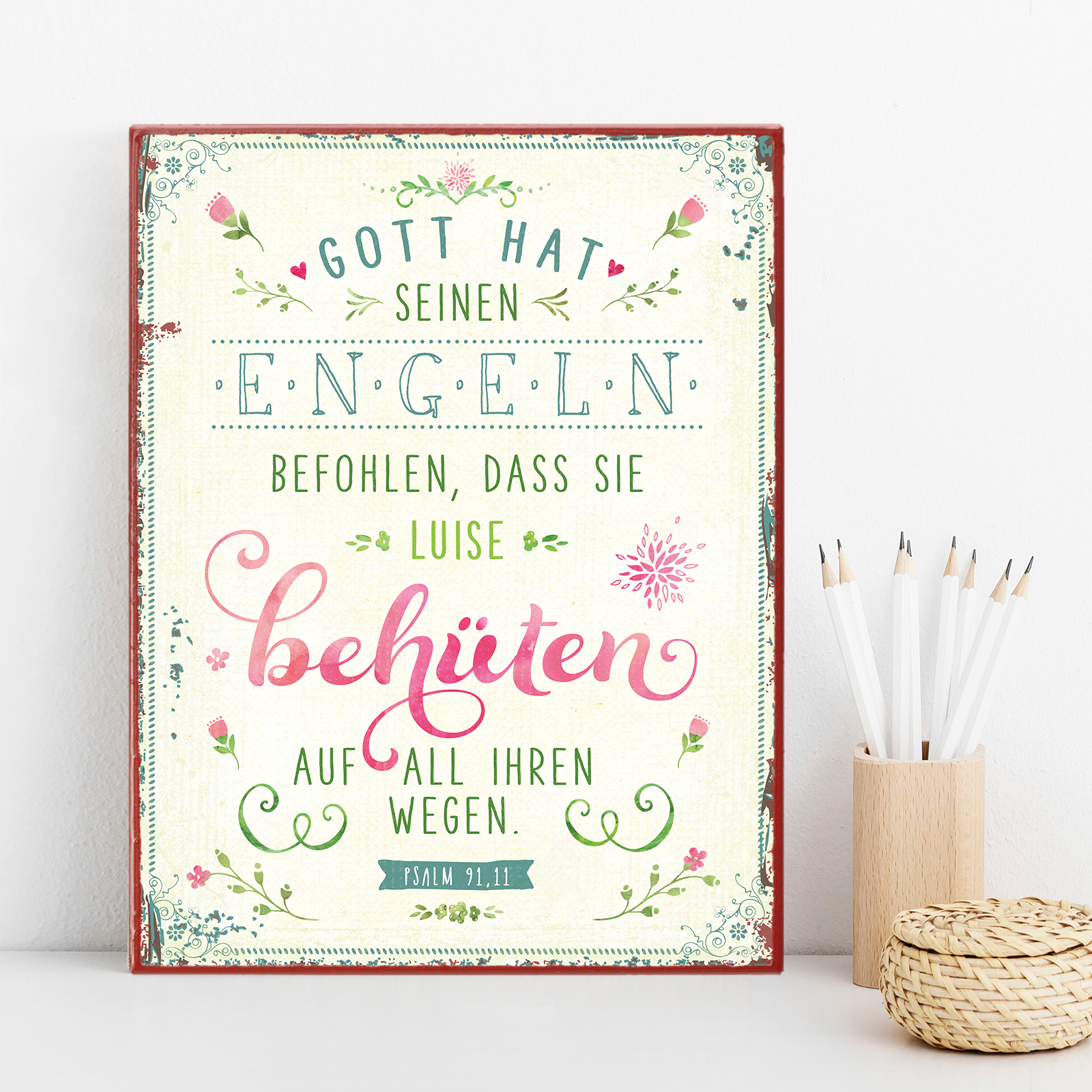 Persönliches Metallschild groß - Behüten