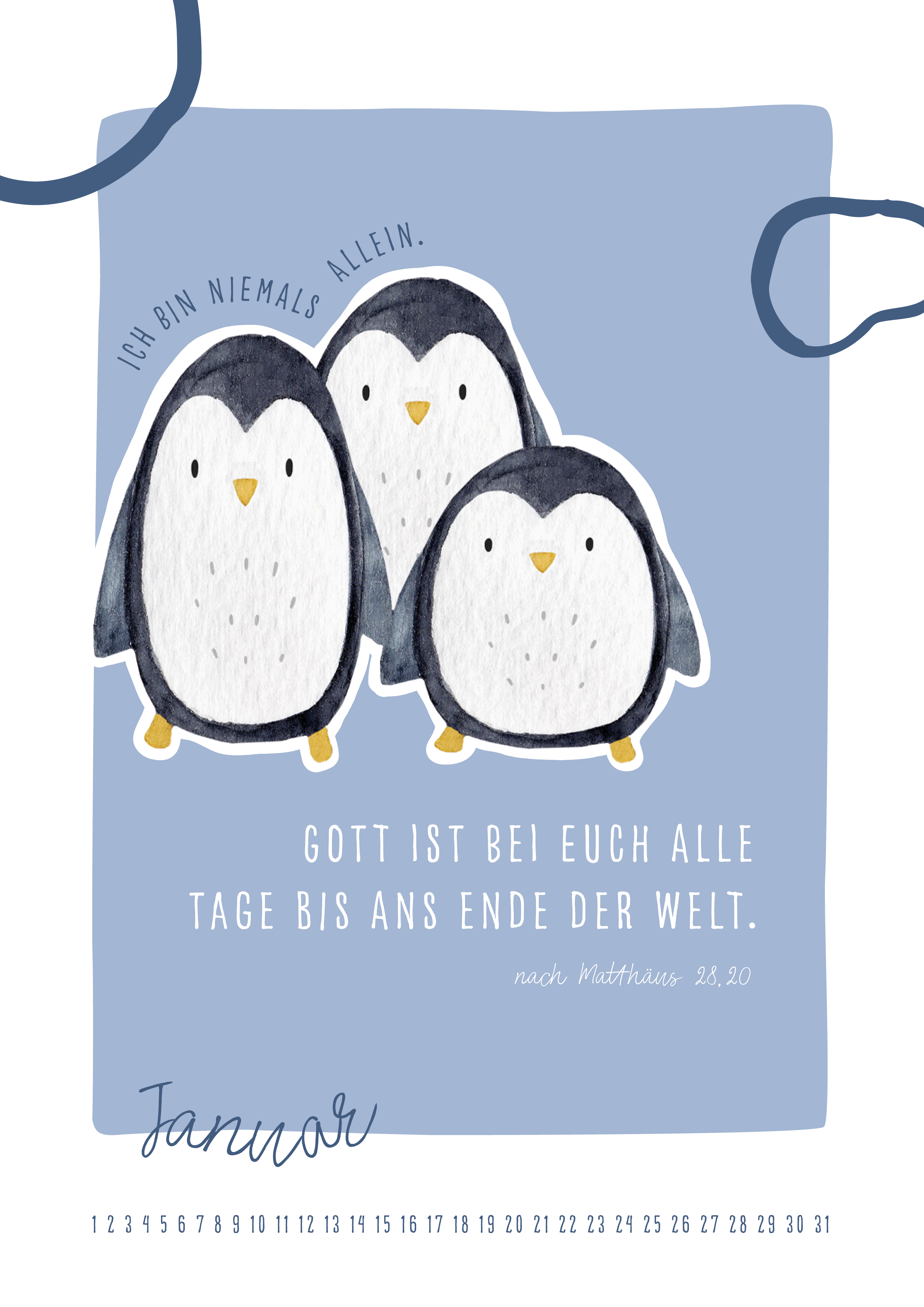 Immerwährender Kinderkalender - Das bin ich - Affirmationen
