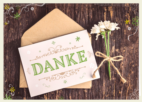 Faltkarte - Danke (Brief) Faltkarte - Danke (Brief)
