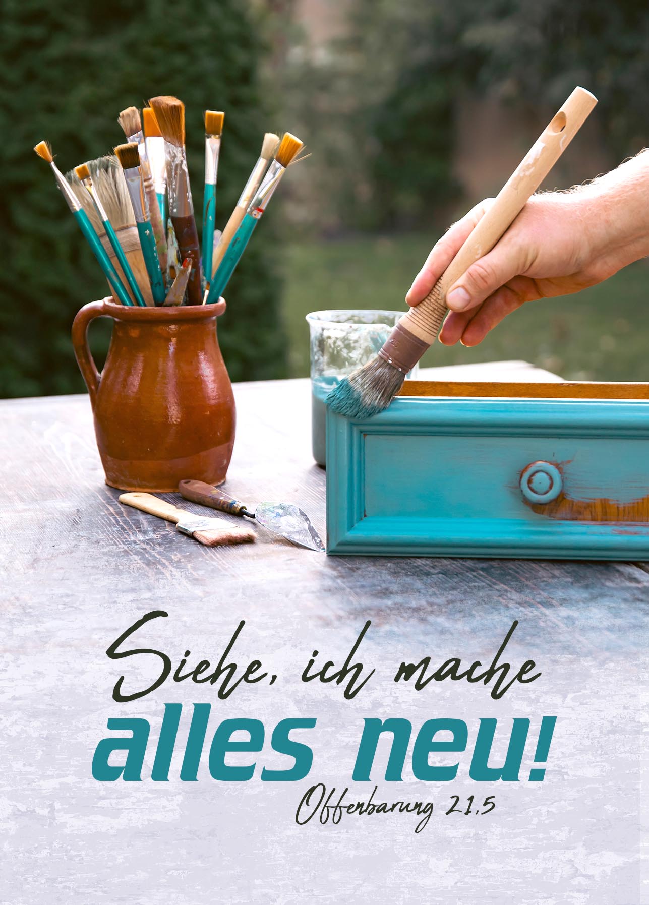 Postkarte - Jahreslosung 2026 - Upcycling Postkarte - Jahreslosung 2026 - Upcycling