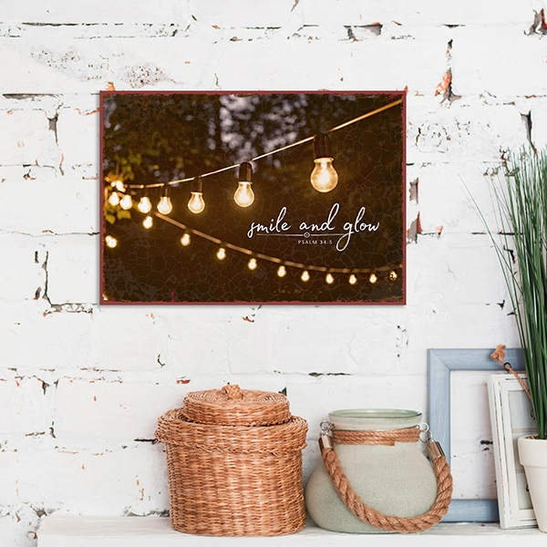 Metallschild klein - Smile and glow Metallschild klein - Smile and glow