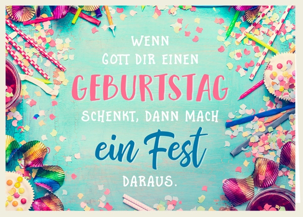 Faltkarte - Wenn Gott dir einen Geburtstag schenkt