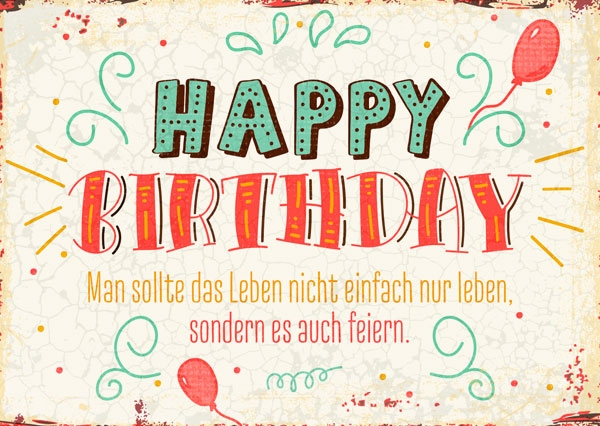 Postkarte - Happy Birthday (das Leben feiern) Postkarte - Happy Birthday (das Leben feiern)