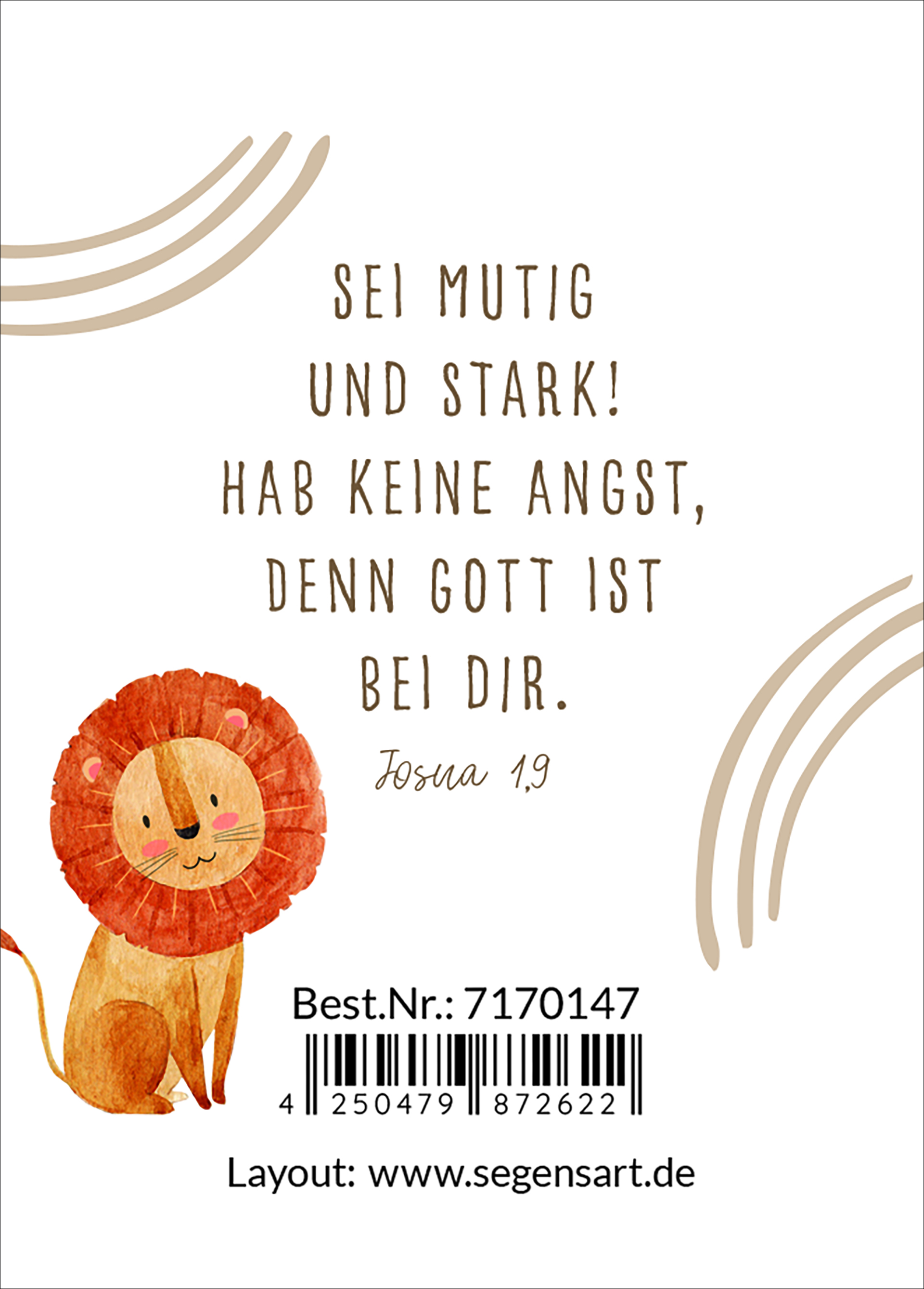 Magnet für Kinder - Ich bin stark und mutig - Affirmation