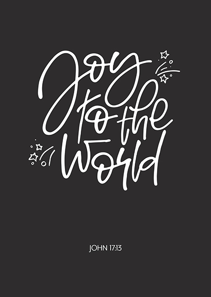 Postkarte - Joy to the world (schwarz) Postkarte - Joy to the world (schwarz)
