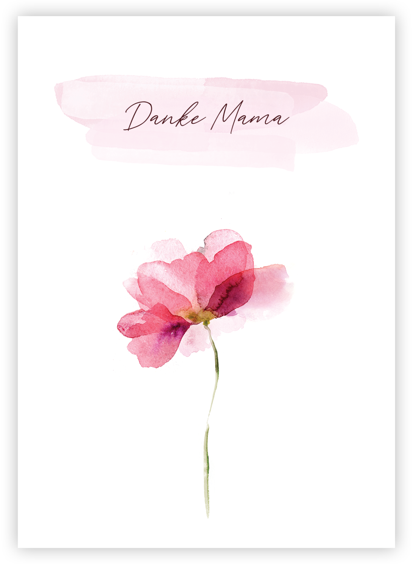 Postkarte – Danke Mama (Aquarell) Postkarte - Danke Mama (Aquarell)