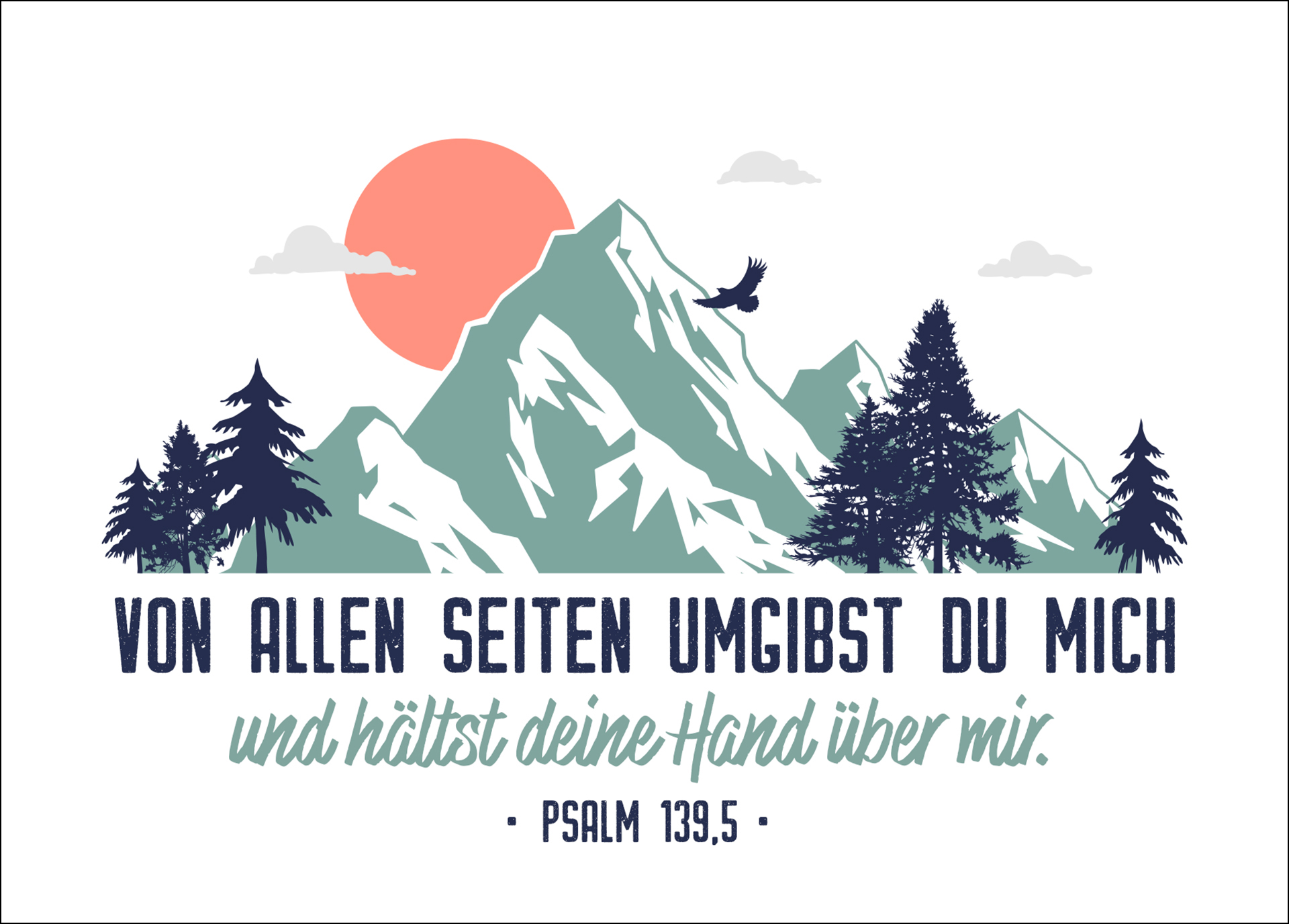 Postkarte - Von allen Seiten umgibst du mich