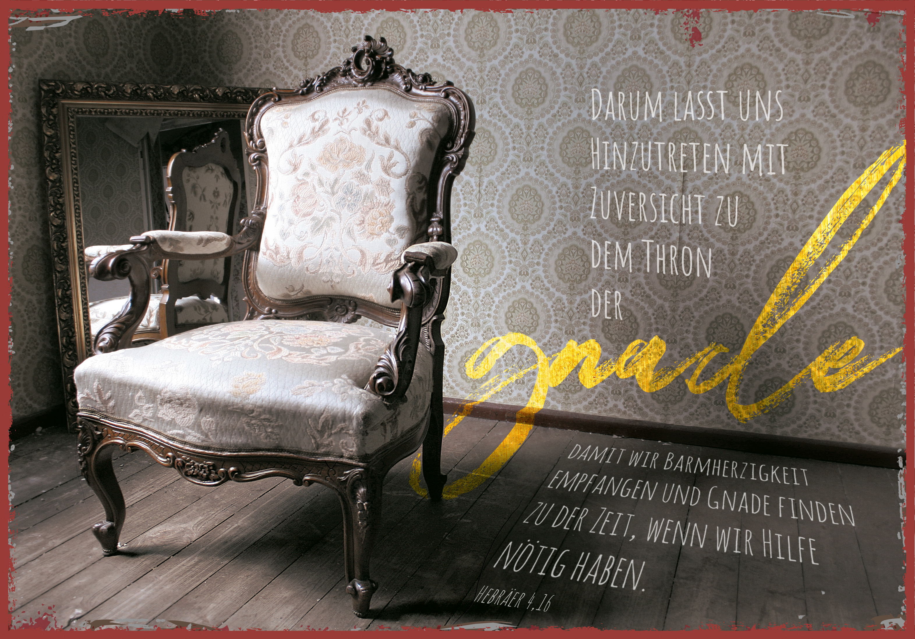 Metallschild klein – Thron der Gnade Metallschild klein - Thron der Gnade