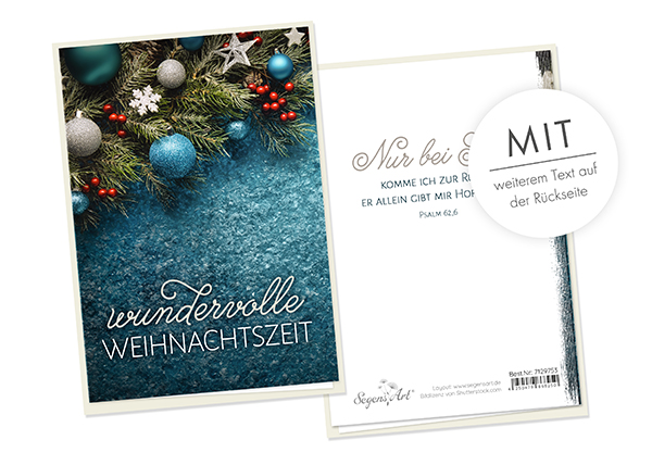 Faltkarte - Wundervolle Weihnachtszeit