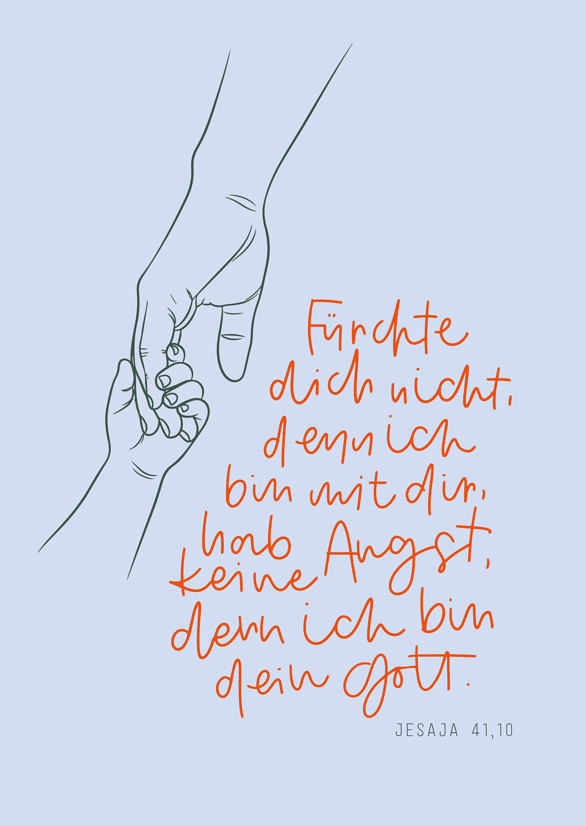 Poster - Jahreslosung 2027 - Fürchte dich nicht - Hand halten