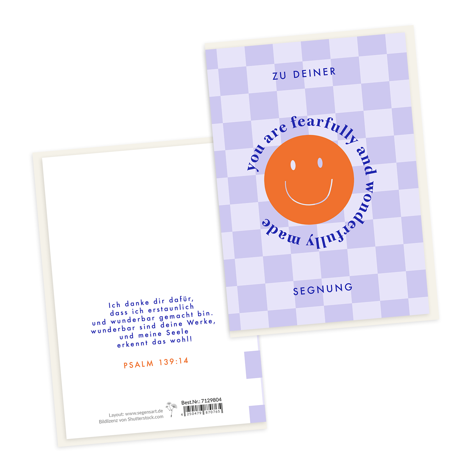 Faltkarte - Zur Segnung (Smiley)