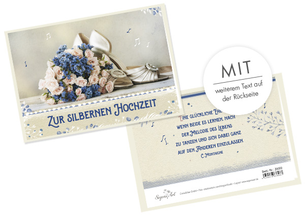 Faltkarte - Zur silbernen Hochzeit - Melodie